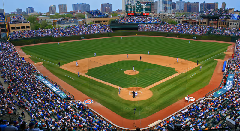 CHICAGO, IL -- APRIL 30, 2010: The Chicago Cubs defeated the Arizona Diamondbacks during a Friday afternoon game at Wrigley Field on April 30, 2010 in Chicago, Illinois