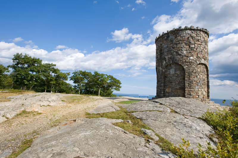 Observation tower in Camden Hills state park, Maine