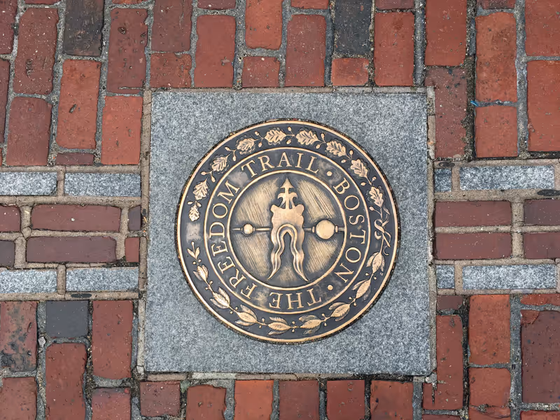 One of the Markers of The Freedom Trail, Boston, Massachusetts