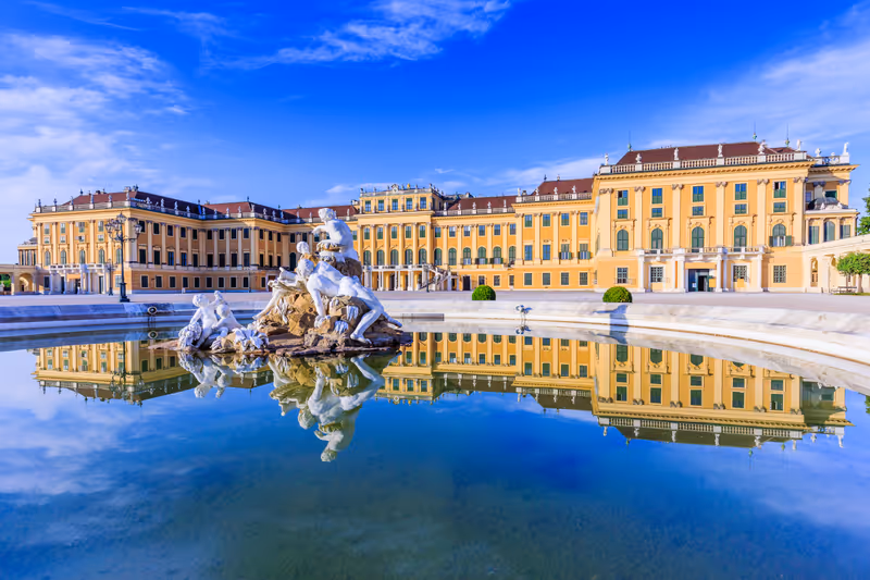 Vienna, Austria - 28 June, 2017: Schonbrunn Palace. The former imperial summer residence is a UNESCO World Heritage site.