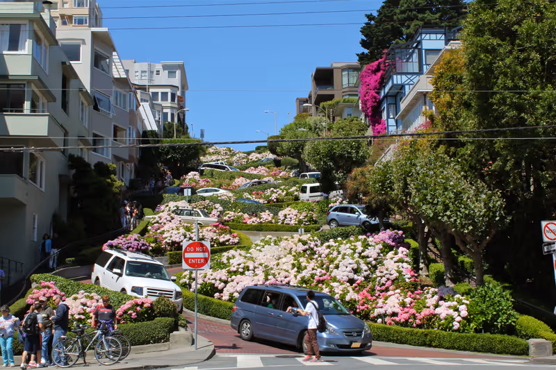 San Francisco, USA, California, July 13 2017, Cars in Lombard street