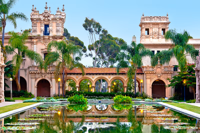 Balboa Park's Casa de Balboa Building in San Diego, California