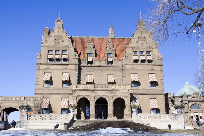 MILWAUKEE, WISCONSIN - DEC 29: The Pabst Mansion Museum, building designed by architect George Bowman Ferry on Dec 29, 2011 in Milwaukee, Wisconsin, USA.