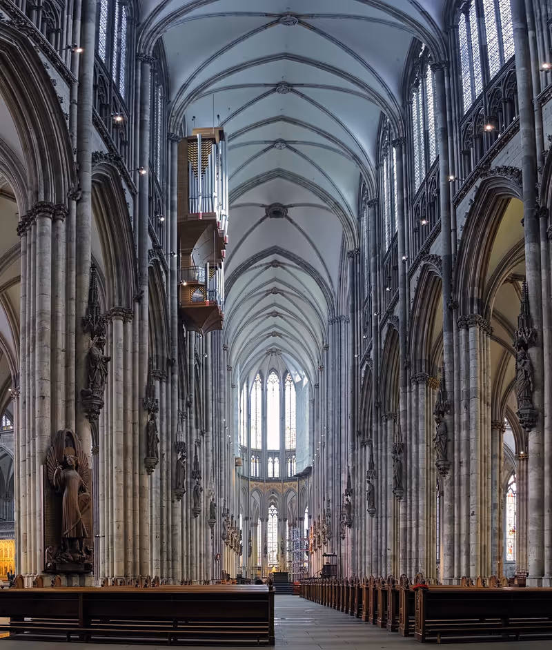 Central nave of Cologne Cathedral, Germany